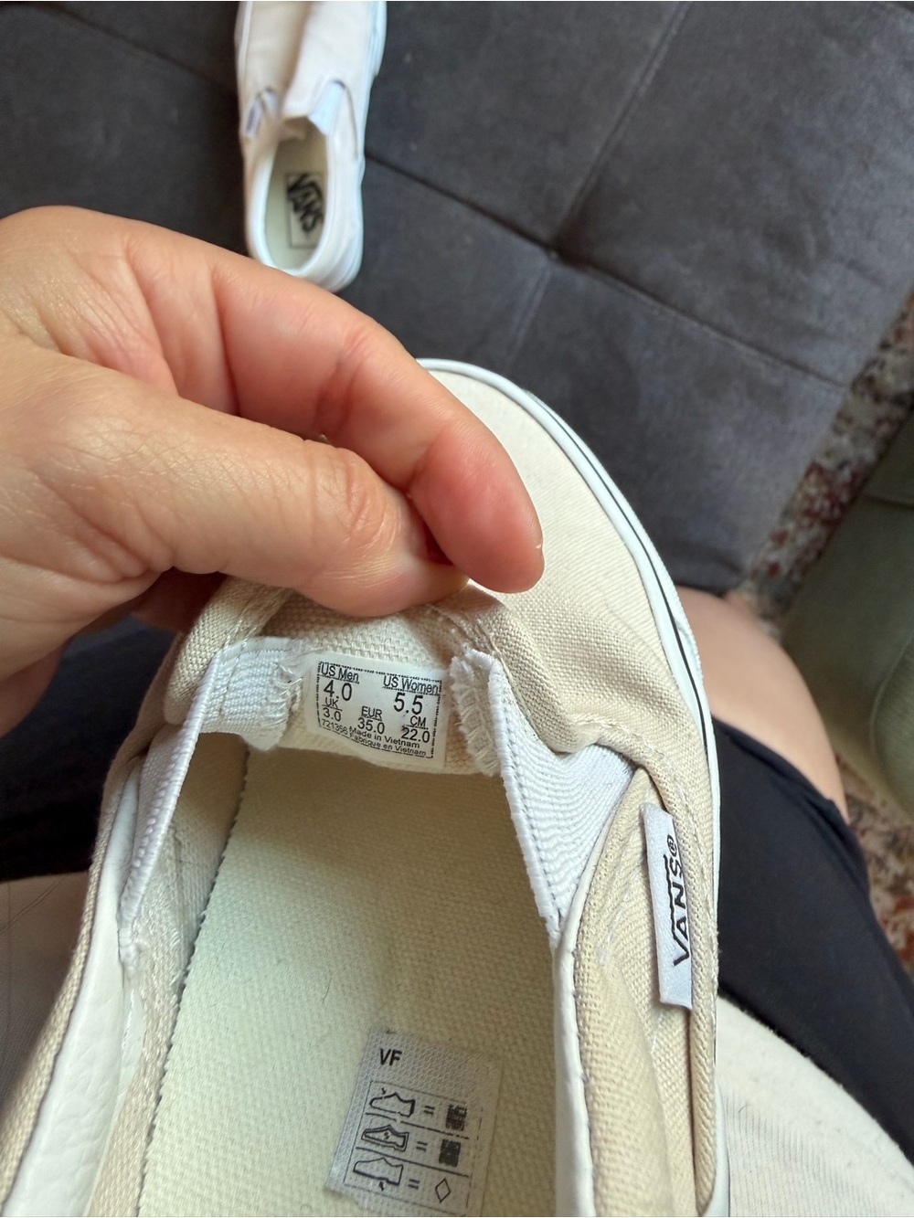 Vans Slip-On Canvas Sneakers - cream - Picture 5 of 7